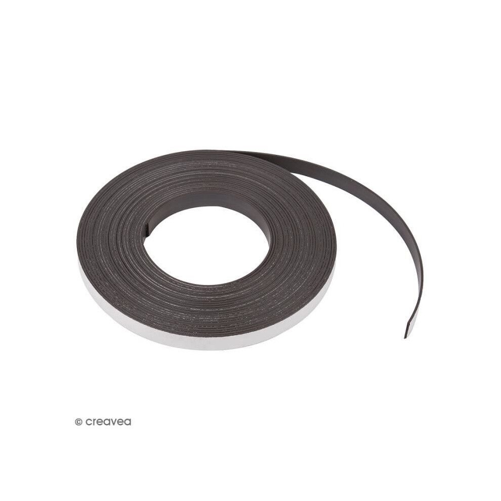 Magnetic Adhesive Tape - White - 1.2 Cm X 10 M - Multi-Purpose - Trace-Free Fixation - Sold Individually 5707167022924