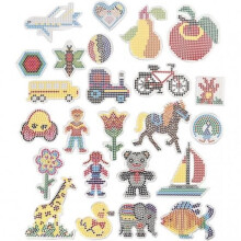 Placca inferiore perle da stiro - Creotime - 24 pezzi - Misto - Bianco - Junior