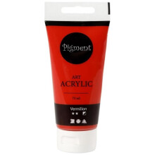 Matt Acrylfarbe - Pigment Kunst Acryl - 75 ml Rot Vermilion