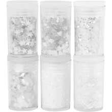 Creativ Company 28461, Colle pailletada, Blanco, 1 color, Niño-Niña, 30 g