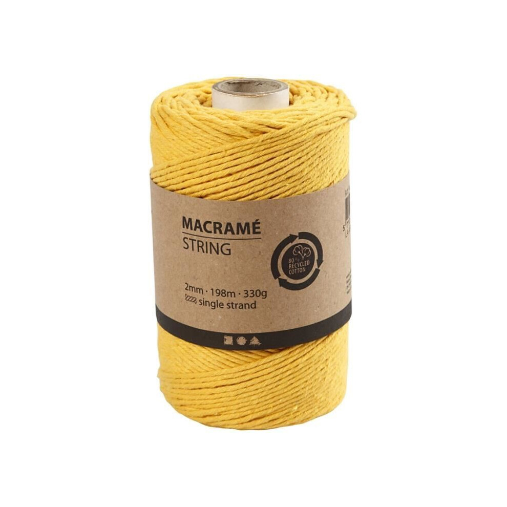 Yellow Cord - 2 Mm - 198 M - Cotton