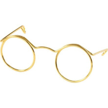 Óculos decorativos dourados - 50 mm - 10 pcs - Adulto - Dourado