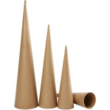 Paper-mâché-kartioiden koristelusetti - 30 - 50 cm - 3 kpl