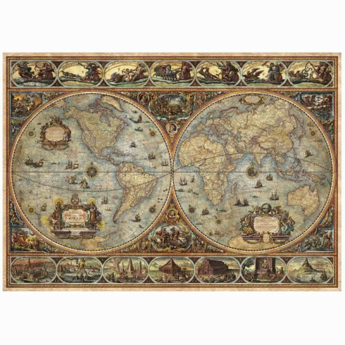 Puzzle - EDUCA - Orbis Terrarum - 1000 pezzi - Tema Viaggio e mappe - Misto 1