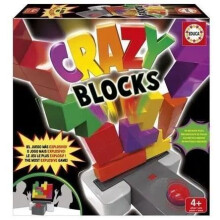 Geschicklichkeitsspiel - EDUCA - CRAZY BLOCKS - 15 bunte Blöcke - Ab 4 Jahren - 2 oder mehr Spieler