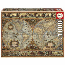 Puzzle - EDUCA - Orbis Terrarum - 1000 pezzi - Tema Viaggio e mappe - Misto