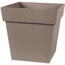 Blumentopf - TOSKANA - Kunststoff - Taupe - Quadratisch - 32x32xH32cm - 22L - EDA