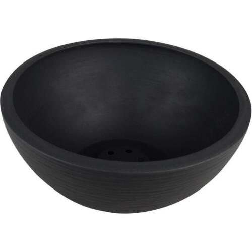 "Topfvasque - GRAPHIT UP - Kunststoff - Anthrazitgrau - Ø24,5xH10,5cm - 3,3 L - Grafisches Dekor - EDA" 1
