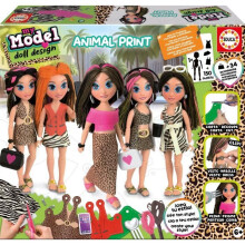 Jogo criativo - EDUCA - Meu Modelo de Design de Boneca SELVAGEM - Crie sua boneca personalizada com padrões da moda