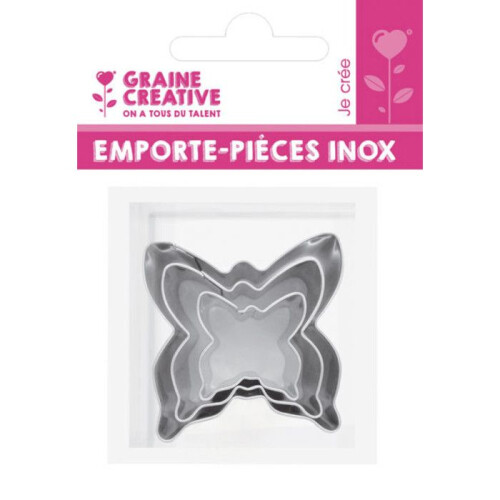 Creative Grain - Metal Cookie Cutters Butterfly 3 Pieces