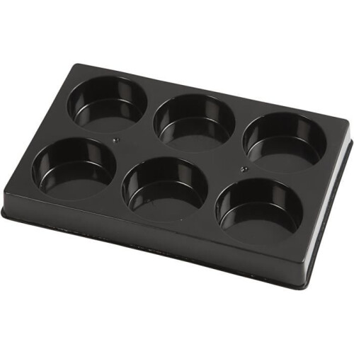 Plastic palette with 6 compartments for gouache. ref 34590