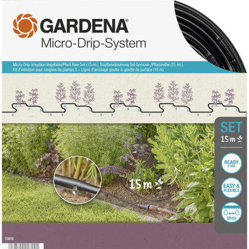 Gardena GARDENA Complete drip watering kit size S Micro-Drip – Watering line 100m max – Self-cleaning system - (13010-20)