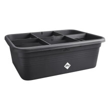 Blumentopf für den Anbau - GREEN BASICS - Kunststoff - Schwarz - 76x57xH27cm - 100% recycelt - ELHO