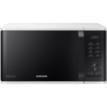 Microonde solo 23L - SAMSUNG - MS23K3555EW - Bianco - Controllo elettronico + pulsante - Funzione mantenimento in caldo