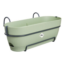 Balkonblumentopf - VIBIA CAMPANA ALLIN1 - Kunststoff - Grün - 50x26xH17cm - 100% recycelt - ELHO