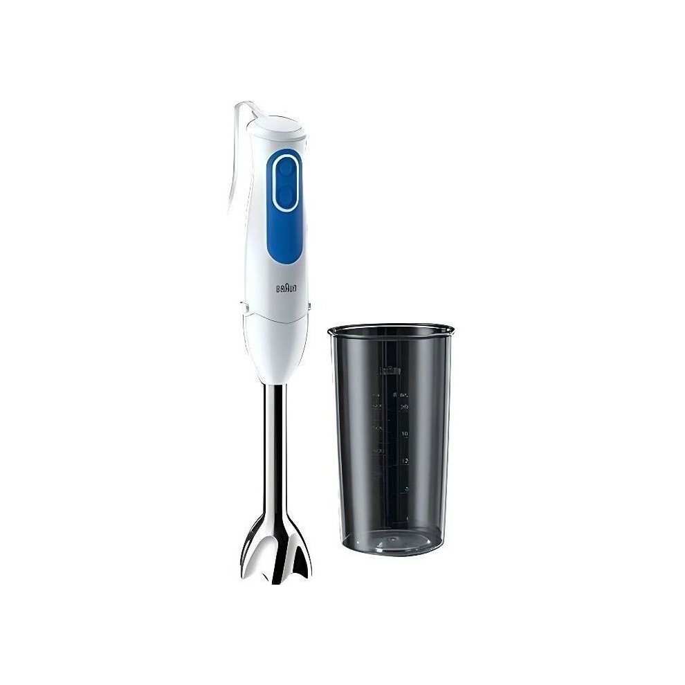 New Braun Mq3000wh Smoothie Plus Hand Blender - White And Blue Hand Blender Blue,White