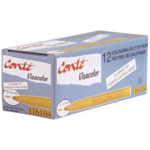 Wide tip felt tip pen visacolor 1161 yellow - BIC - Box of 12 - Wide tip - Opaque - Water-based