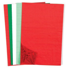 Honeycomb paper in festive colors for making Christmas decorations - Craft supplies (Pack of 8).