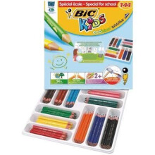 Colored Pencil - BIC KIDS - Triangular Evolution - Box of 144 - Bright colors - Synthetic resin