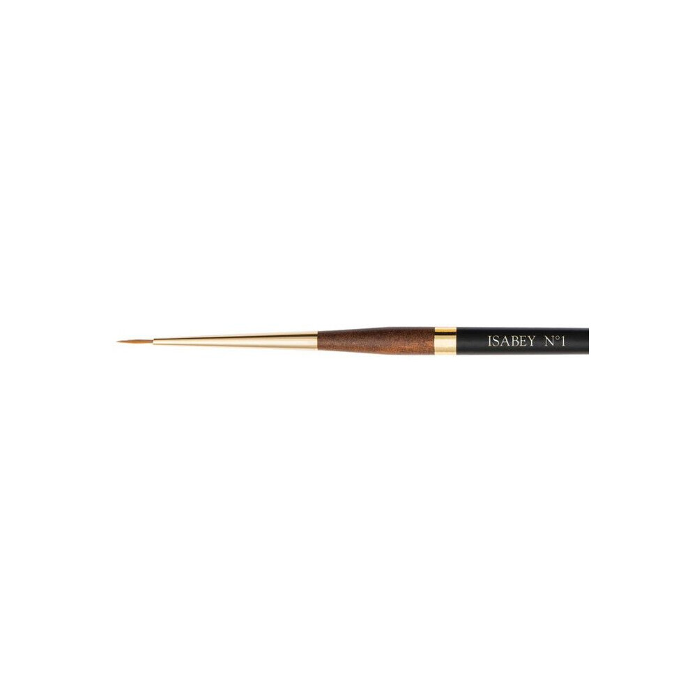 Brush - Round Fine - Watercolor - Isabey - Pure Kolinsky Sable - 6227I - No. 1 - Natural Fibers 3046451914289