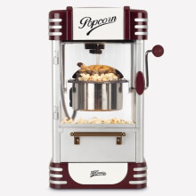 HKOENIG Popcorn Machine - POP330 - Retro design - Capacity 50g - Interior light for keeping warm - 360W