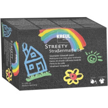 Kreul Streety 6 kplableton nestemäistä liitumaaliväriä, jotka voi pestä, maalaamiseen siveltimellä tai muulla.