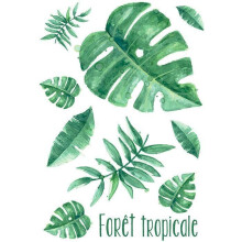 Transfer térmico - Ki-Sign - A4 - Autoadhesivo térmico - Hojas tropicales - Tropical