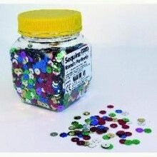130g:n sequinipurkki 7mm sekoitettuja värejä