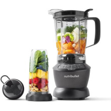 Mezclador - Combo NUTRIBULLET - NBF500DG - 1200 Vatios - Jarra 1.65L - 2 tazas y 2 tapas de viaje incluidas - Negro - Sin BPA