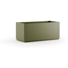 STEFANPLAST Rechteckige Blumentruhe/Jardinière ETHICA 80 cm - 100x43x35 cm - Grün