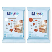 2 Fimo Air Light polymeerisavet 250 g Valkoinen + Terrakotta