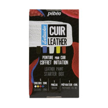Coffret de pintura para couro - PEBEO - Setacolor - Branco - 7 pcs - Iniciantes
