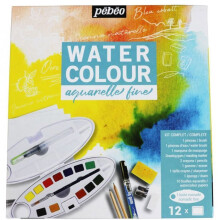 Kit de aquarela - PEBEO - 12 1/2 godets - Multicolor - Acessórios incluídos - Adultos e mistos