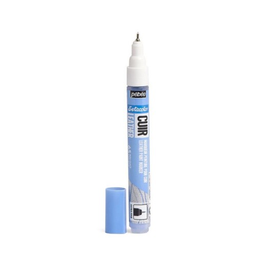 Marqueur cuir - PEBEO - Setacolor - Bleu Glace - Opaque 2
