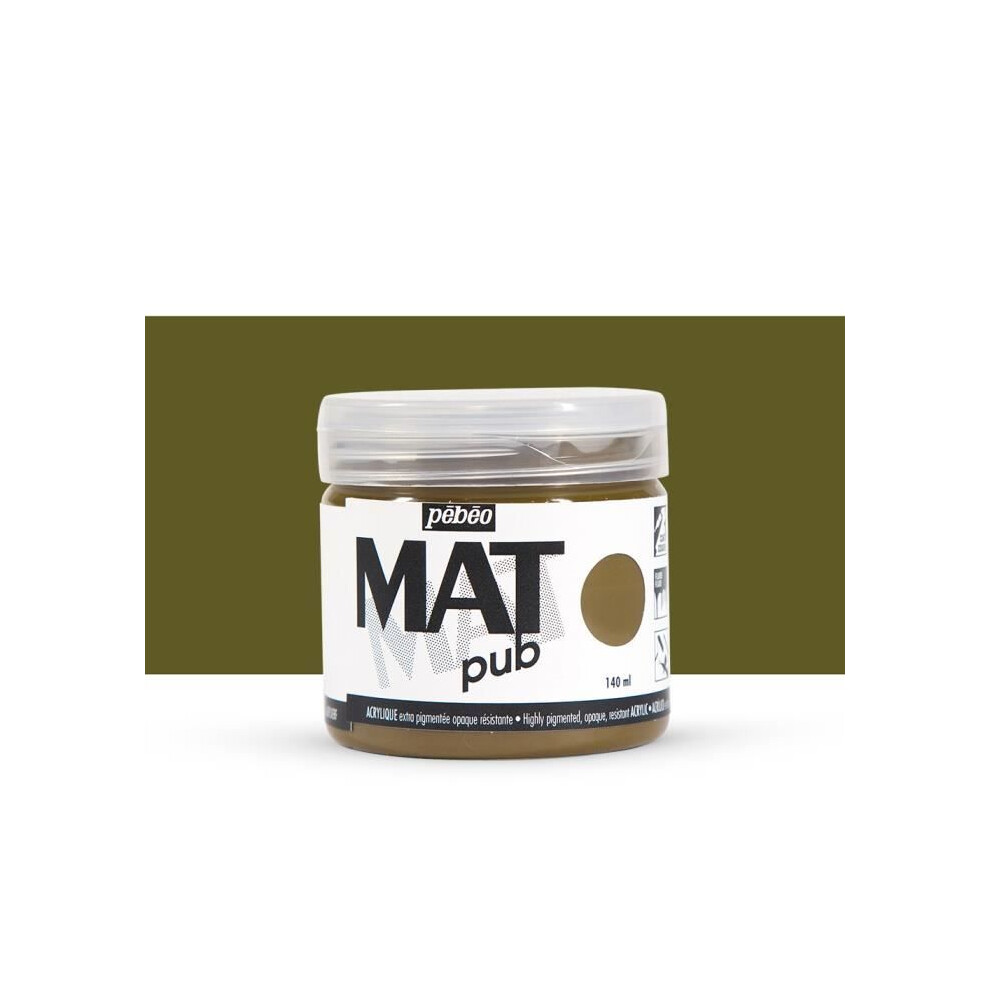 Acrylic Paint - Pebeo - Matte Finish - 140Ml - Natural Umber Color - Matte Finish 3167862560213