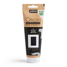Akrilyyliväri - Marsin musta - 39 - Korkea viskositeetti - Pébéo - Origin akryylit - 120ml