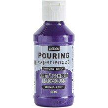 Pintura Acrílica - PÉBÉO - Pouring - Violeta Metálico - 118 ml - Misto