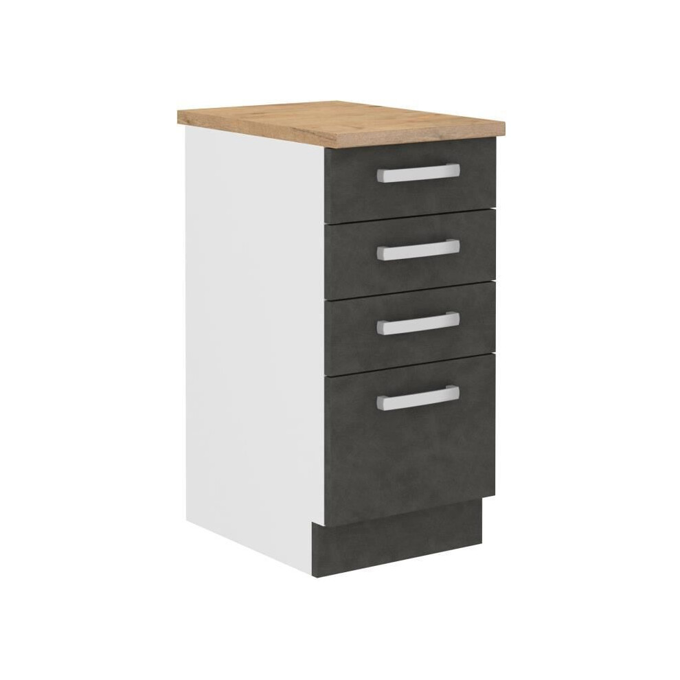 Natec Grau Kommode + Sideboard, Beistellmöbel 60 X 40 X 80,4 Cm (60 X 40 X 80.40 Cm) - Image 4
