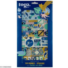 Scrapbooking-Set - Toga - Dschungel-Vibes - 300 Teile - Mehrfarben - Unisex