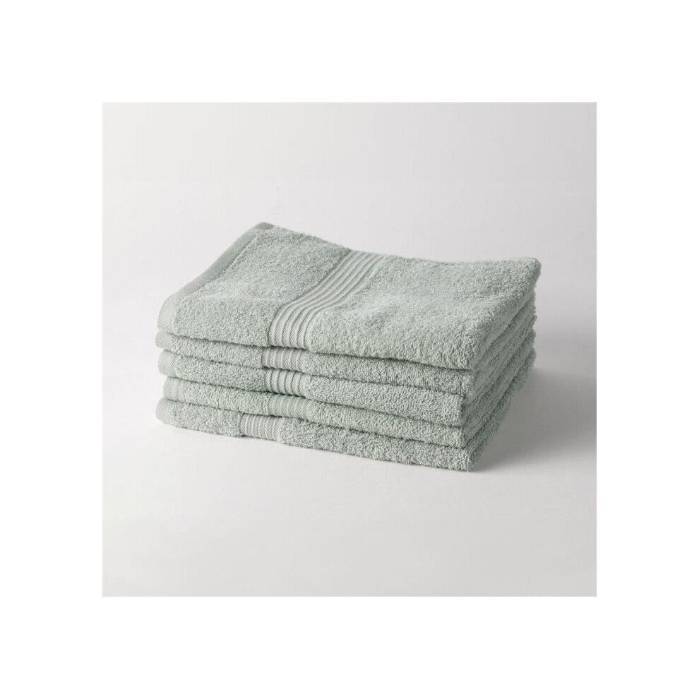 Today Essential - Set Of 5 Bath Sheets 70X130 Cm 100% Cotton, Celadon Color