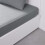 TODAY Essential fitted sheet - 140 x 190 cm - 2 people - 100% Plain cotton - Steel 3