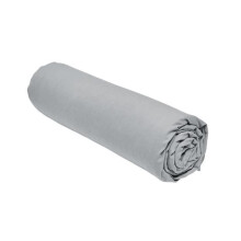 TODAY Essential fitted sheet - 140 x 190 cm - 2 people - 100% Plain cotton - Steel
