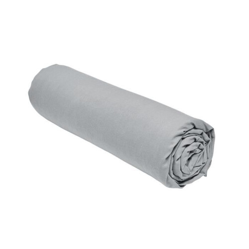 TODAY Essential fitted sheet - 140 x 190 cm - 2 people - 100% Plain cotton - Steel