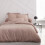TODAY Essential fitted sheet - 140 x 190 cm - 2 people - 100% plain cotton - Sand pink 2