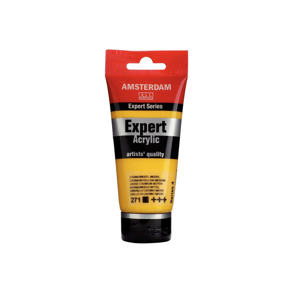 Talens Yellow Acrylic Paint - Royal - Amsterdam Expert - 75Ml - Cadmium Medium - Matte