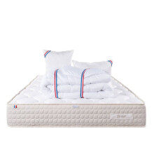 Materasso 140x200 cm, Sublime, 20 cm, memory foam, rigido, lato estate/inverno + 2 cuscini + coperta