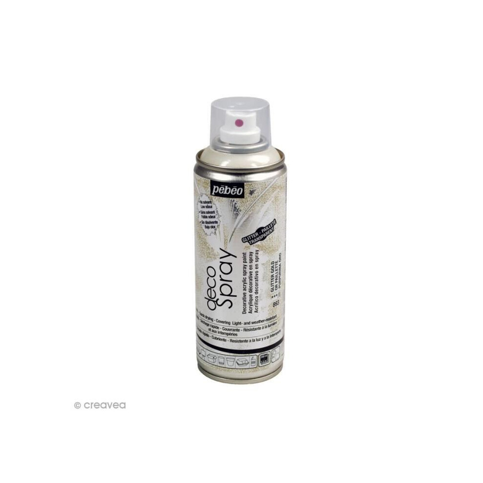 Aerosol Paint - Pã©Bã©O - Decospray - Gold Glitter - 200 Ml - Creative Hobbies 3167860938939