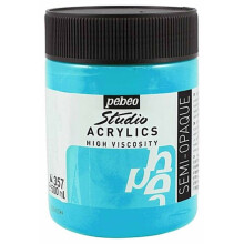 Acrylic Paint - PÉBÉO - 500 ml - Iridescent Blue Green - Mixed Media - High Quality