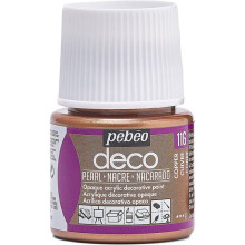 Tinta acrílica - Pébéo - Decoração - Perolada - 45 ml - Castanho Cobre