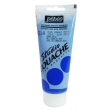 Gouache paint - PÉBÉO - Cobalt blue - 100 ml - Intense colors - Resistance to oxidation